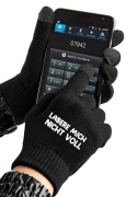 TouchScreen Smart Handschuhe,  bedruckt mit Spruch "Labere mich nicht voll"