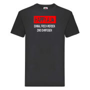 Herren-Shirt "Happy Aua" (schwarz / weiß)