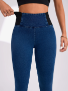 Elegante High-Waist-Denim-Jeans Stretch Hose