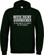 Kapuzenpullover, Hoodie schwarz mit Motiv: Bitte nicht ansprechen...Ich bin wirklich so genervt wie ich aussehe.