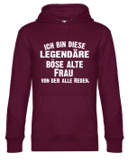 Premium Kapuzenpullover, Hoodie mit Motiv: "Ich bin dieser/diese legendäre alte Mann / Frau, von dem/der alle reden."