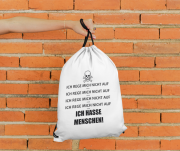 Turnbeutel - "Ich rege mich nicht auf - ich hasse Menschen"