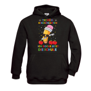 Kinder Hoodie, Kapuzenpullover "Tschüss Kindergarten - Ich rocke jetzt die Schule" Schulkind, Geschenk zum Schulanfang