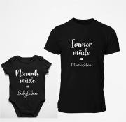 2er Set Familienshirts - Immer müde / Niemals müde - Partnerlook Set