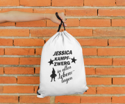 Turnbeutel "Kampfzwerg in allen Lebenslagen" mit Wunschnamen