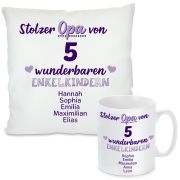 Kissen oder Tasse mit Motiv - Stolzer Opa - individualisierbar