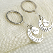 Schlüsselanhänger Set I Love You to the Moon and Back  Mother Daughter 2 Stk.