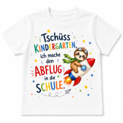 Kinder T-Shirt, Kindershirt Tschüss Kindergarten, ich mache den Abflug in die Schule.